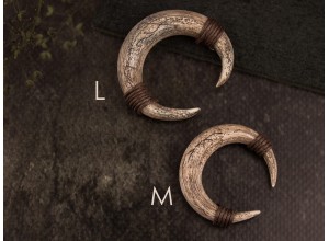 Viking horn gauge earrings 5-14mm