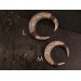 Viking style gauge earrings for stretched ears Ancient horn Brutal jewelry for men