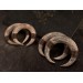 Viking style gauge earrings for stretched ears Ancient horn Brutal jewelry for men