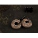 Ancient stone imitation hoop earrings Viking jewelry for guy Unisex brutal ear hangers Bone tunnels and plugs