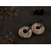 Ancient stone imitation hoop earrings Viking jewelry for guy Unisex brutal ear hangers Bone tunnels and plugs