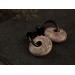 Ancient stone imitation hoop earrings Viking jewelry for guy Unisex brutal ear hangers Bone tunnels and plugs