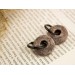 Ancient stone imitation hoop earrings Viking jewelry for guy Unisex brutal ear hangers Bone tunnels and plugs