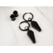 Gothic jewelry for gauged earlobes Black coffin charm tunnel earrings Hoop hangers Witchcraft Pagan