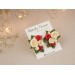X-mas stud earring with festive bouquet Christmas flowers jewelry Cute gift idea for girlfriend wife sister daughter
