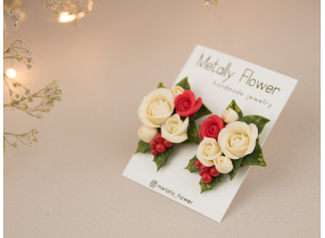 Christmas bouquet stud earrings