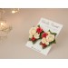 X-mas stud earring with festive bouquet Christmas flowers jewelry Cute gift idea for girlfriend wife sister daughter