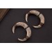 Viking earrings for men Ancient horn shaped faux gauges Boyfriend Husband Brother gift idea Norse 