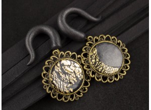 Moon crescent golden gauges 5-14mm