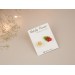 Tiny stud earrings Beige peach rose red green holly berry Holiday festive minimalist jewelry Unique Xmas gift Handmade