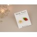 Tiny stud earrings Beige peach rose red green holly berry Holiday festive minimalist jewelry Unique Xmas gift Handmade
