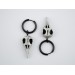 Raven skull hoop earrings for guy Tunnel hangers bird skeleton Animal pagan jewelry for stretched ears Gothic plugs and gauges