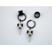 Raven skull hoop earrings for guy Tunnel hangers bird skeleton Animal pagan jewelry for stretched ears Gothic plugs and gauges