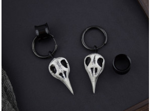 Bird skull hoop hangers 6-25mm
