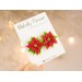 Christmas flower stud earrings Red green Xmas star jewelry Holiday party outfit Cute gift for girlfriend