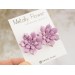 Dusty pale pink succulent stud earrings with golden sparkles Bridal jewelry Tropical flower Handmade