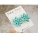 Shimmering gold turquoise blue succulent earrings Tropical flower studs Unique bridal jewelry Wedding Bridesmaids Birthday gift idea