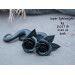 Gothic style black rose faux or real gauges Dark fashion jewelry for stretched ears Witch earrings Halloween