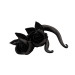 Gothic style black rose faux or real gauges Dark fashion jewelry for stretched ears Witch earrings Halloween