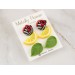 Bright stud earrings set of 3 with Red black white modern roses Green leaves Lemon slices Cute jewelry for teenager 