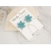 Pale blue succulent studs Silver hoop earrings Tropical jewelry Handmade gift for bridesmaids