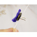 Purple yellow realistic iris flower stud earrings Botanical jewelry Spring wedding Cute gift for nature lover