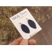 Custom color stud earrings with leaves Office style Everyday jewelry Handcrafted Gift idea for girlfriend