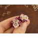 Custom colors wedding ear plugs for stretched earlobes Tiny floral gauges and tunnels for bride bridesmaids