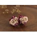 Custom colors wedding ear plugs for stretched earlobes Tiny floral gauges and tunnels for bride bridesmaids
