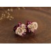 Custom colors wedding ear plugs for stretched earlobes Tiny floral gauges and tunnels for bride bridesmaids