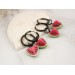 Cute hoop hangers for tunnels earrings with bright realistic watermelon slice Gauged earlobes jewelry Plugs Ear weights