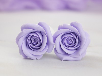 Custom color Lavender rose ear plugs 3-20mm