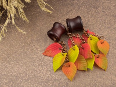 Fall leaves copper chain tunnel hangers 8-20mm 