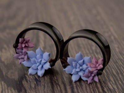 Blue pink succulents tunnels 10-25mm Blue pink succulents tunnels 10-25mm