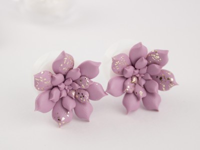 Dusty pink gold succulent ear plugs Custom colors 3-20mm