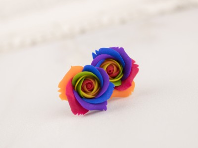 Rainbow rose ear plugs 3-20mm Rainbow rose ear plugs 3-20mm