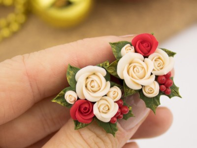 Christmas flower ear plugs 3-20mm