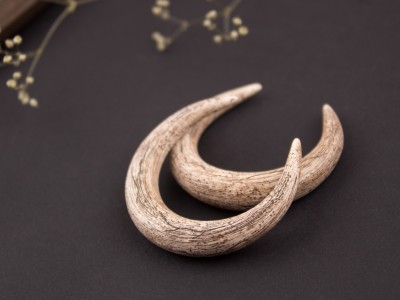 Ancient horn gauge earrings 5-14mm
