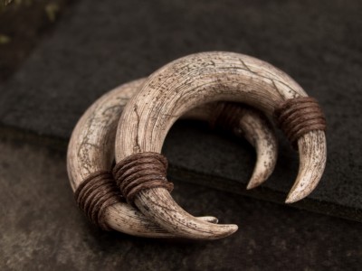 Viking horn gauge earrings 5-14mm Viking horn gauge earrings 5-14mm