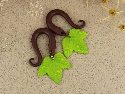 Snowdrop gauge earrings 